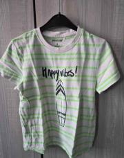 T-shirt ligné vert