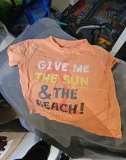 T-shirt orange BEACH