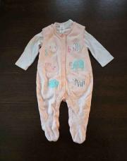 Grenouillère avec body C&A 3 mois