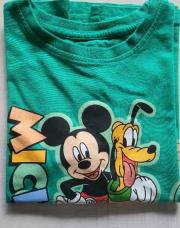 Ti shirt vert Mickey 6/7 ans