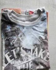  Ti shirt blanc dessin 7/8 ans