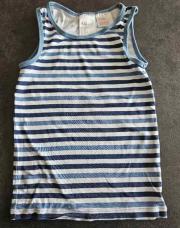 Chemisette h&m lignée bleue 6-8ans
