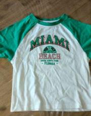 T-shirt blanc et vert 12 ans 
