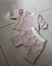 Ensemble TAO 1 mois rose fleuri