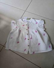 Blouse TAO 18 mois blanc et rose
