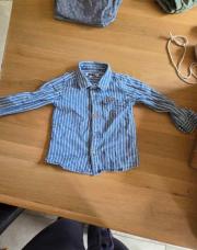Chemise bleu rayures- Bub'l - 12m