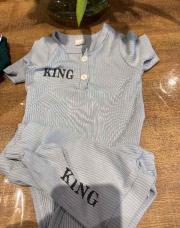 Ensemble Shein King bleu taille 6mois