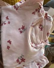 Body fleurs rose taille 50-56