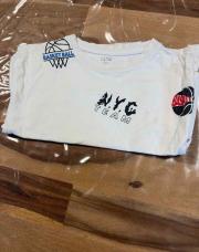 T-shirt blanc baseball T:4ans 