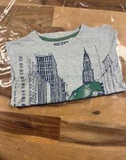 T-shirt longue manches gris dinosaures T:4ans 