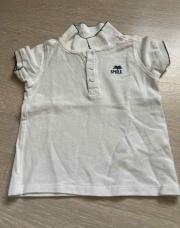 Polo t-shirt blanc TAO smile 18 mois 