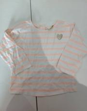Blouse lignée blanche et orange 36M kiabi