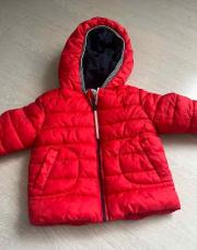 Manteau mi saison rouge Obaïbi taille 18 mois 