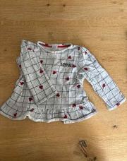 Pull Minnie gris et rouge 86 cm 