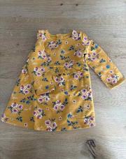 Robe moutarde fleuri 12 mois 