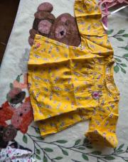 Tee-shirt longue manche jaune 