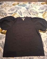 Tee shirt noir manches ballons M