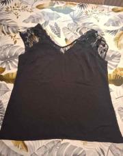 Blouse noire dentelle L hangar 86
