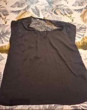 Blouse noire dentelle kiabi M 
