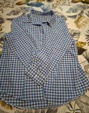 Chemise à carreaux bleu et blanche Xl 