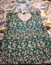 Blouse verte fleurie 0xl 