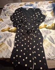 Robe noire à pois H&M M 