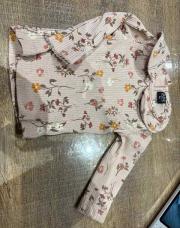 Blouse mini 1mois fleur rose 