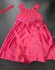 Robe de fête bordeaux 12 mois