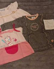 Lot de 2 robes manche courte + une robe manche longue 