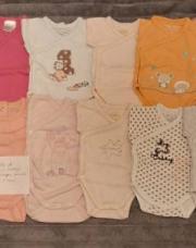 Lot 13 boddys longue manche fille 1 mois