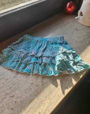 Jupe volant turquoise