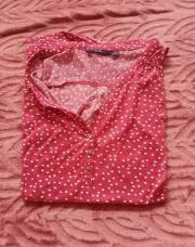 Blouse rouge à pois M