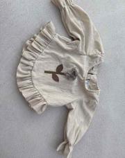 Pull beige fleur 6 mois Shein