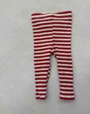 Legging lignée rouge beige 60cm