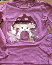 T-shirt L/M c&a mauve 10ans