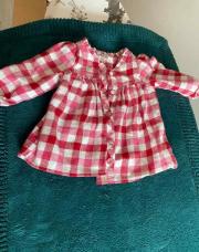 3 mois robe orchestra carreaux rouge blanc 