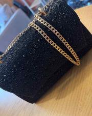 Sac strass avec chaîne doré 