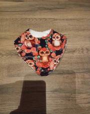 Bavoir hiboux neuf fait main 