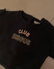 Pull 3M bleu « club bisous »