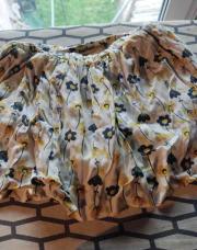 Jupe 92 cm fleur bleu jaune