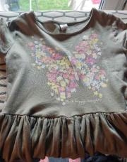 Robe verte papillon 6-7 ans
