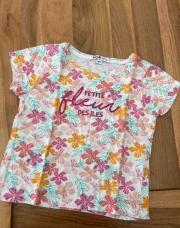 Thee shirt 4ans fleurs 