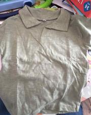 T shirt « polo » vert 80cm