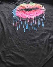 Thee shirt noir avec dessin 3XL