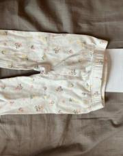 6M legging blanc fleur