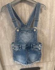 Salopette short cœur H&M 122cm/7ans
