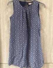 Robe fleurs bleues C&A 122cm/7ans