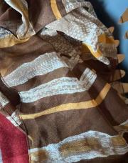 Foulard brun orange 