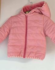 Manteau T 80 rose étoiles blanches sur le bord 