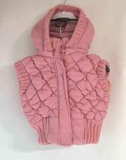 Veste sans manches T3 ans rose matelassée Version Sud,capuche amovible 